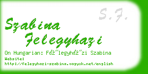 szabina felegyhazi business card